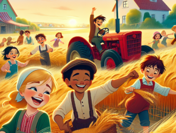 Dzielny traktorzysta i złote żniwa