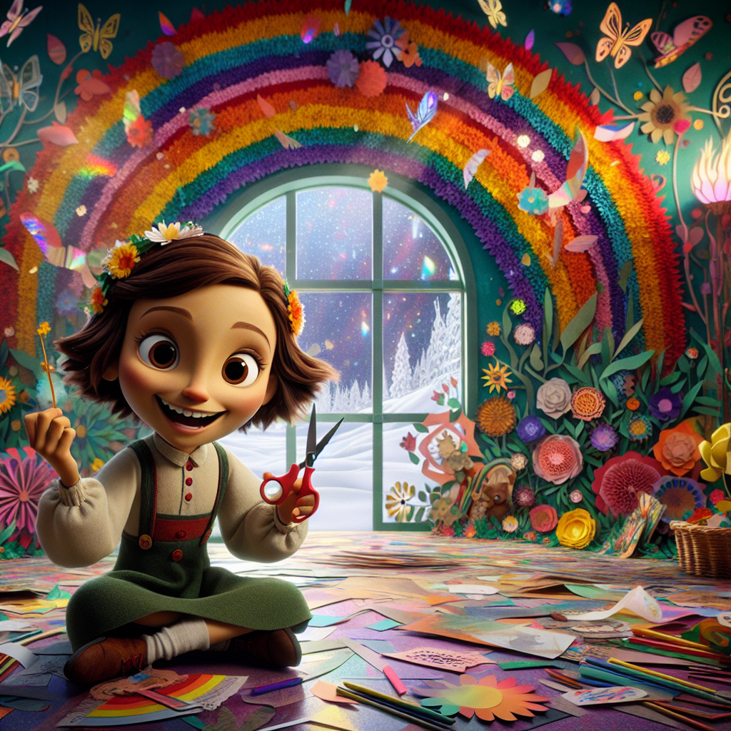 Kurpiowska wycinanka i tęczowy ogród