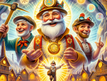 Skarbek i złoty kilof w kopalni