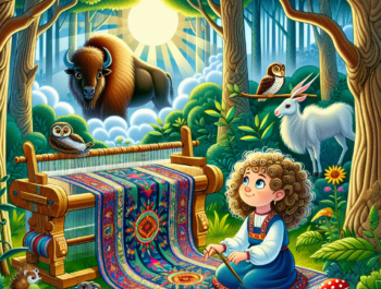 Tkaczka dywanów z krainy żubra